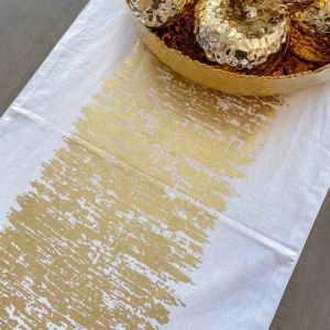 Inspire Me! Home Decor Gold Foil Patterned Table Runner