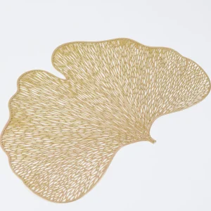 Inspire Me! Home Decor Gold Ginko Leaf Tablemat