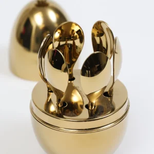 Inspire Me! Home Decor Gold Egg Shaped Utensil Holder (2 Styles)