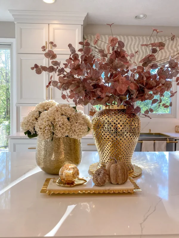 Inspire Me! Home Decor Gold Mercury Glass Pumpkin Scented Candle