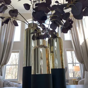 Inspire Me! Home Decor Gold & Matte Black Vase (3 Sizes)