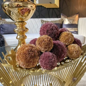 Inspire Me! Home Decor Gold Leaf Textured Openwork Tray