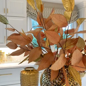 Inspire Me! Home Decor Gold Magnolia Leaf Stem