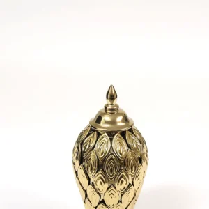 Inspire Me! Home Decor Gold Petal Textured Ginger Jars (3 Sizes)
