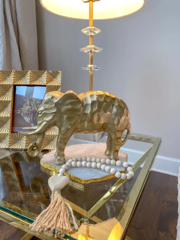 Inspire Me! Home Decor Gold Textured Metal Elephant Decor