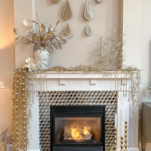 Inspire Me! Home Decor Gold Bead Floor Candle Stick (3 Sizes)