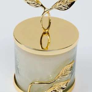 Inspire Me! Home Decor Gold Leaf Candle Bundle