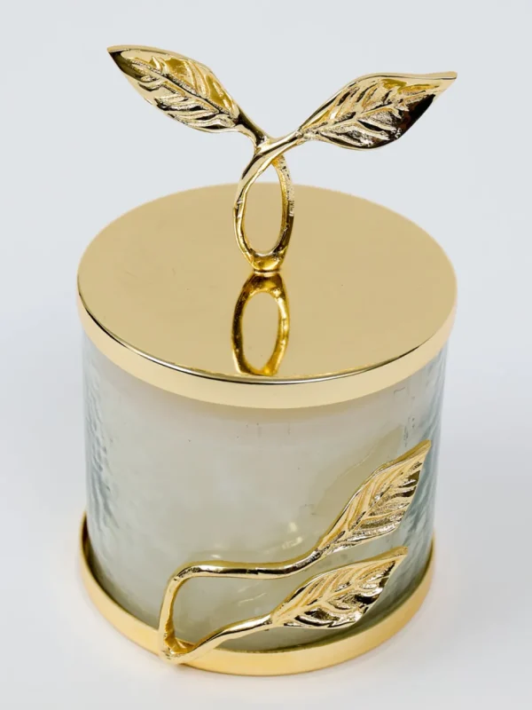 Inspire Me! Home Decor Gold Leaf Candle Bundle