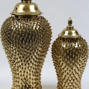 Inspire Me! Home Decor Gold Studded Ginger Jar (3 Sizes)
