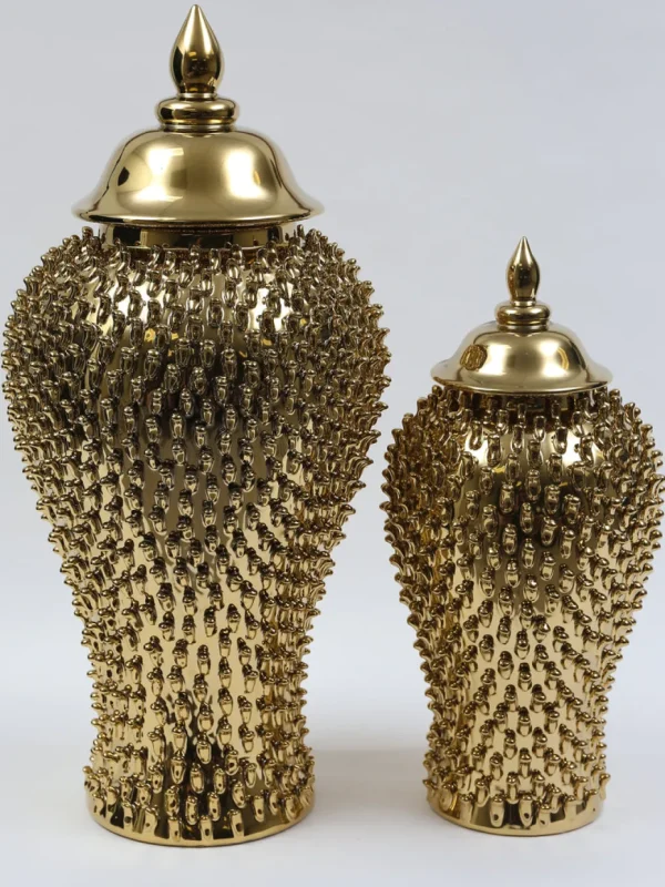 Inspire Me! Home Decor Gold Studded Ginger Jar (3 Sizes)