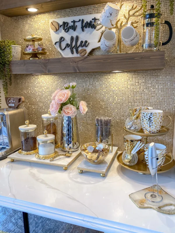 Inspire Me! Home Decor Gold 2-Tiered Metal Cake Stand