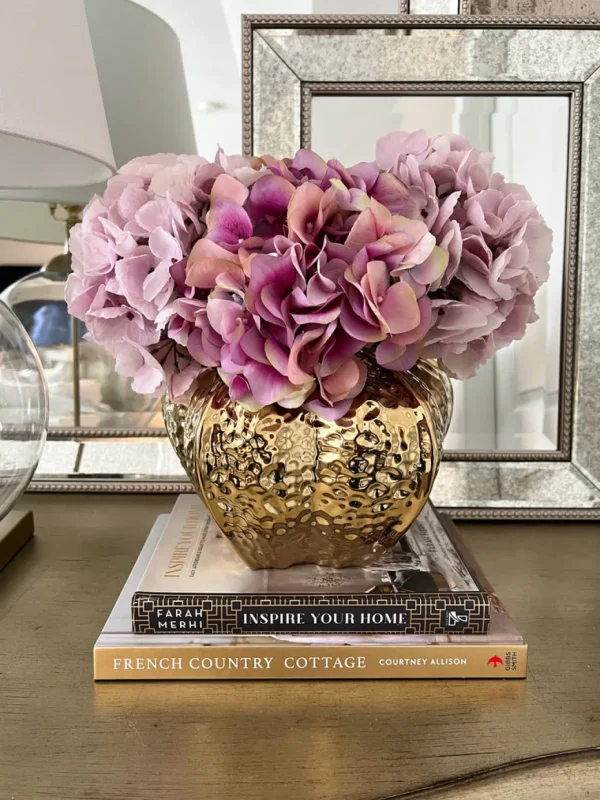 Inspire Me! Home Decor Gold Pomegranate Vase (2 Sizes)