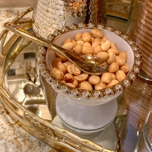 Inspire Me! Home Decor Gold Beaded Snack Bowl W/ Spoon