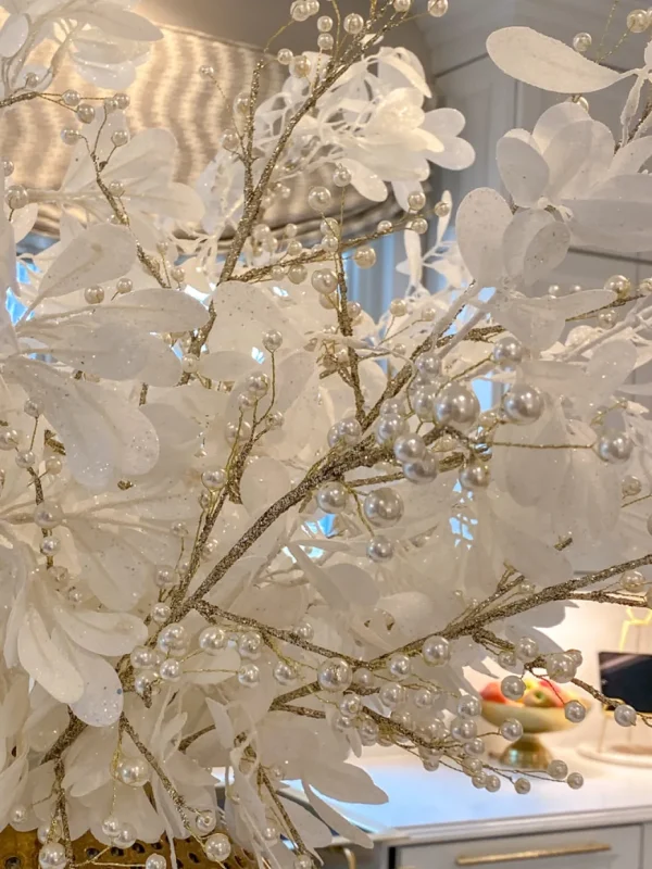 Inspire Me! Home Decor Gold Glitter Pearl Stem