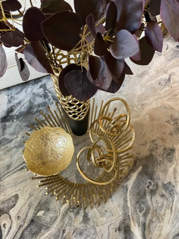 Inspire Me! Home Decor Gold And Matte Black Bowl W/ Textured Finish