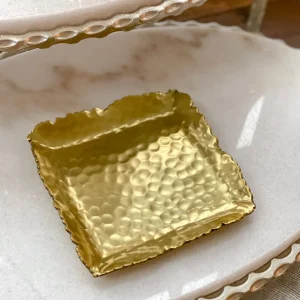Inspire Me! Home Decor Gold Hammered Square Tray