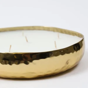 Inspire Me! Home Decor Gold 6 Wick Hammered Candle