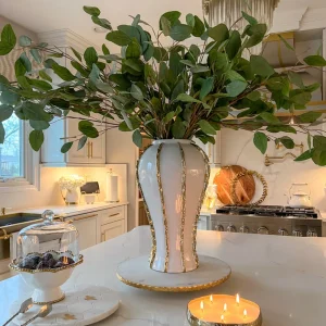 Inspire Me! Home Decor Gold 6 Wick Hammered Candle