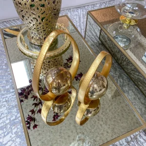 Inspire Me! Home Decor Gold Teardrop Candle Holders (2 Sizes)