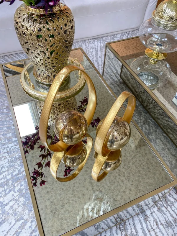 Inspire Me! Home Decor Gold Teardrop Candle Holders (2 Sizes)