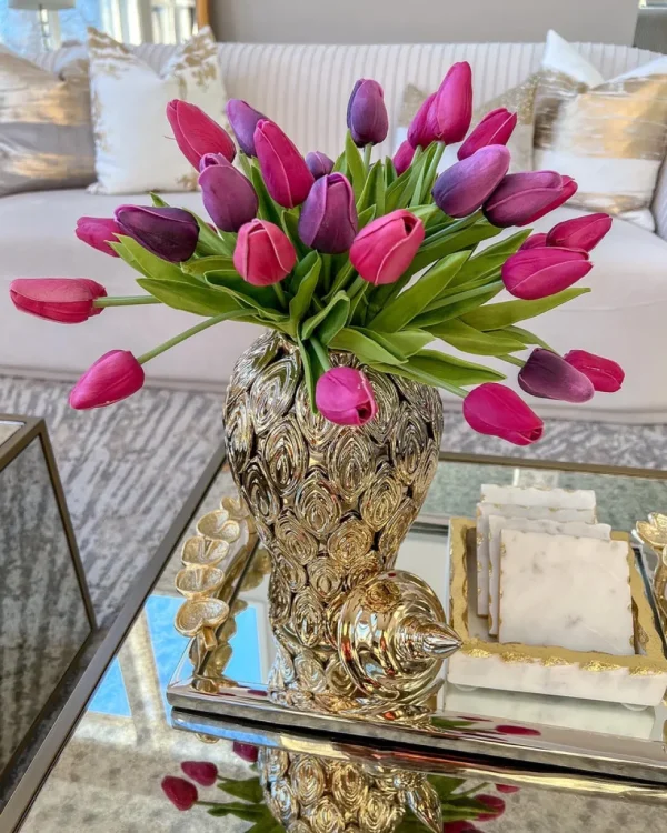 Inspire Me! Home Decor Gold Petal Textured Ginger Jars (3 Sizes)