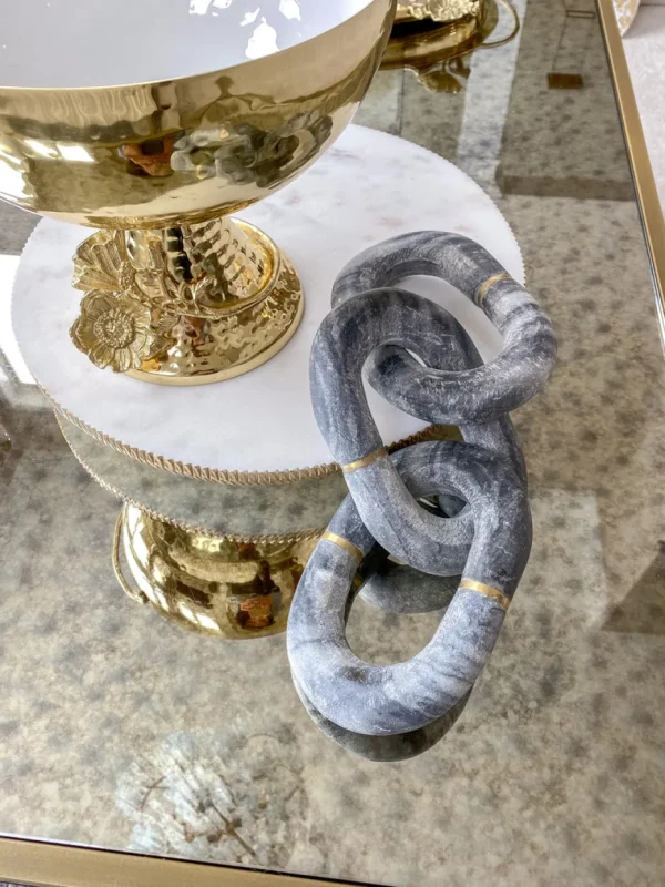 Inspire Me! Home Decor Grey Marble Chain