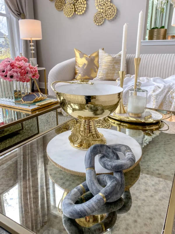 Inspire Me! Home Decor Grey Marble Chain