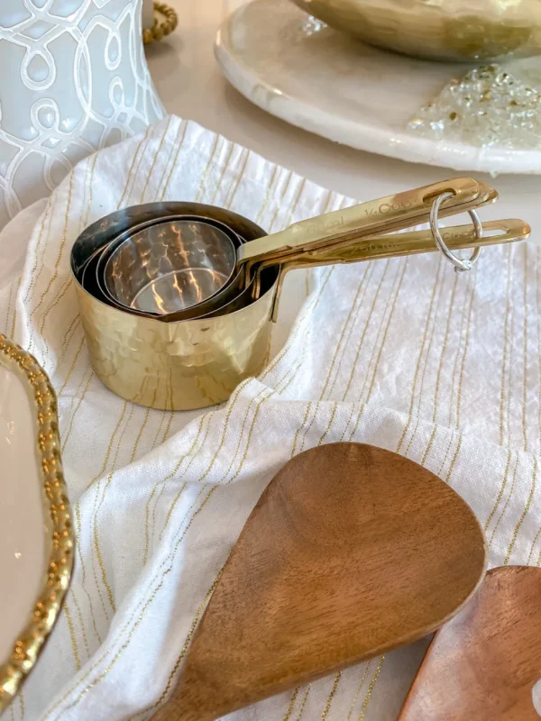 Inspire Me! Home Decor Hammered Texture Gold Measuring Cups