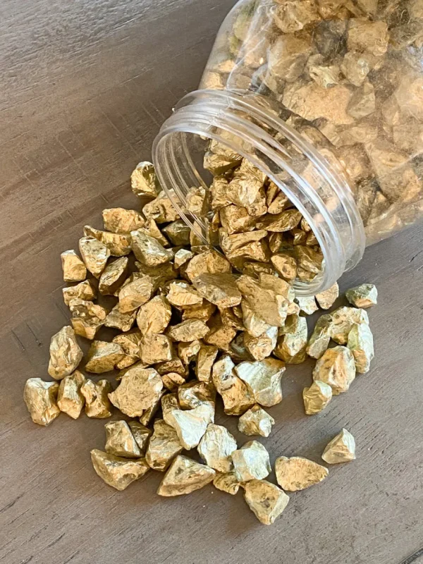 Inspire Me! Home Decor Jar Of Large Gold Chunk Vase Fillers