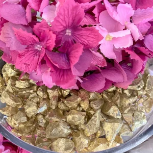 Inspire Me! Home Decor Jar Of Large Gold Chunk Vase Fillers