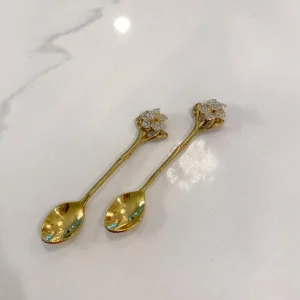 Inspire Me! Home Decor Jeweled Flower Tea Spoon (2 Colors)