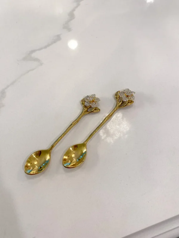 Inspire Me! Home Decor Jeweled Flower Tea Spoon (2 Colors)