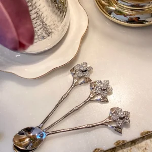 Inspire Me! Home Decor Jeweled Flower Tea Spoon (2 Colors)