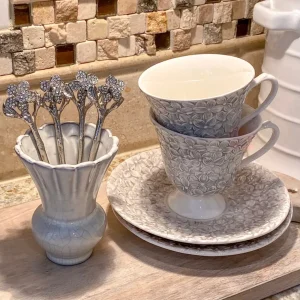 Inspire Me! Home Decor Jeweled Flower Tea Spoon (2 Colors)