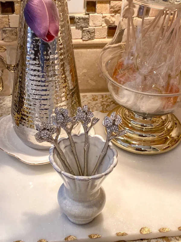 Inspire Me! Home Decor Jeweled Flower Tea Spoon (2 Colors)