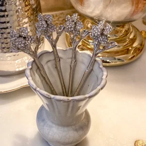 Inspire Me! Home Decor Jeweled Flower Tea Spoon (2 Colors)