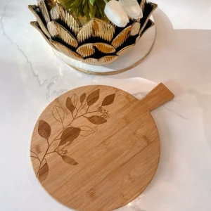 Inspire Me! Home Decor KITCHEN Round Eucalyptus Bamboo Board
