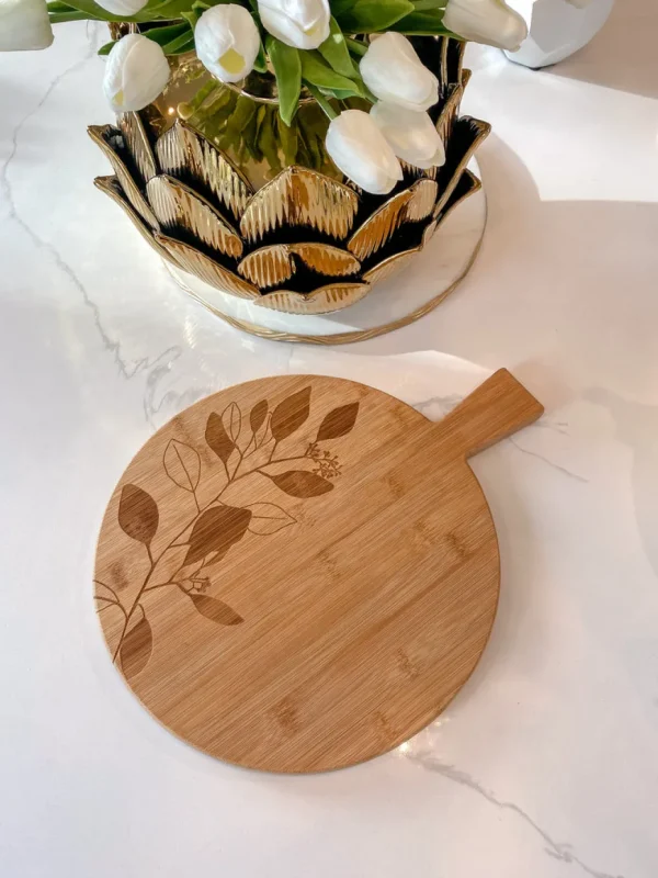 Inspire Me! Home Decor KITCHEN Round Eucalyptus Bamboo Board