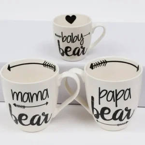 Inspire Me! Home Decor KITCHEN Family Bear Mug Set