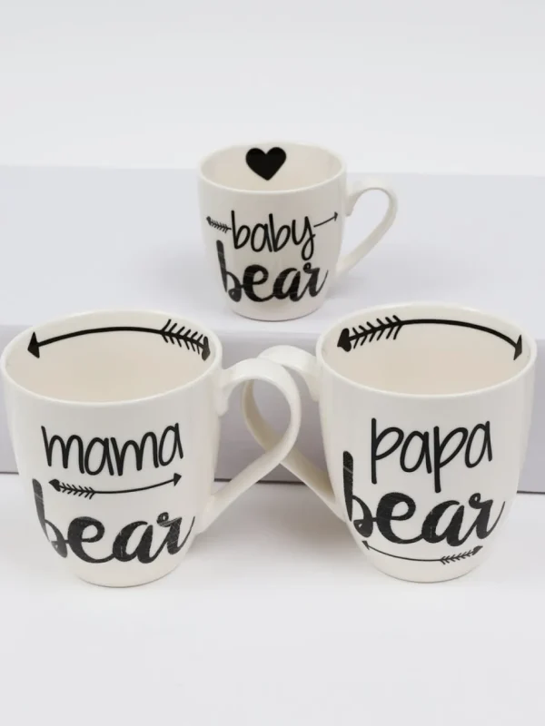 Inspire Me! Home Decor KITCHEN Family Bear Mug Set