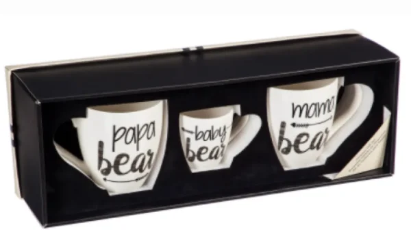 Inspire Me! Home Decor KITCHEN Family Bear Mug Set