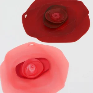 Inspire Me! Home Decor KITCHEN Silicone Rose Mug Lids (Set Of 2)