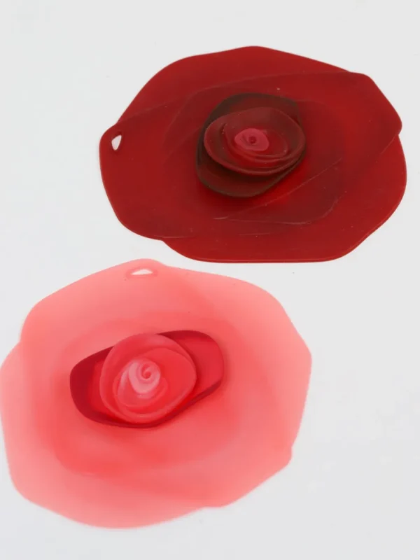 Inspire Me! Home Decor KITCHEN Silicone Rose Mug Lids (Set Of 2)