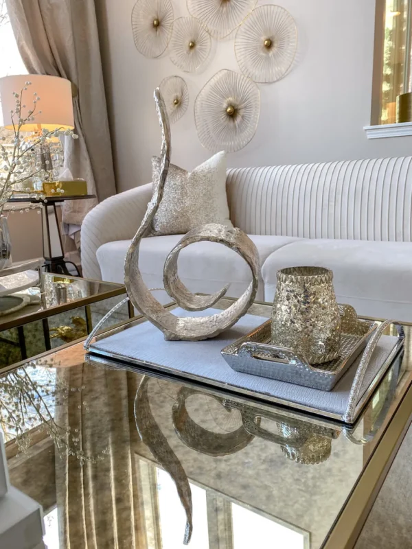 Inspire Me! Home Decor Large Metal Swirl Sculpture (2 Colors)