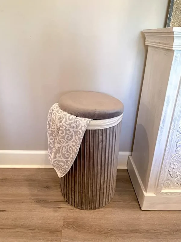 Inspire Me! Home Decor Lydia Pleated Hamper (3 Colors)