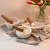 Inspire Me! Home Decor Marble Mortar And Pestle With Wooden Handle (3 Styles) KITCHEN