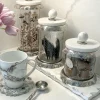 Inspire Me! Home Decor Marble & Silver Hammered Canisters