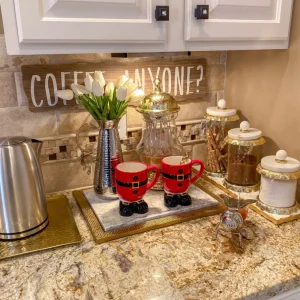 Inspire Me! Home Decor Marble Metallic Edged Rectangle Tray (2 Colors)