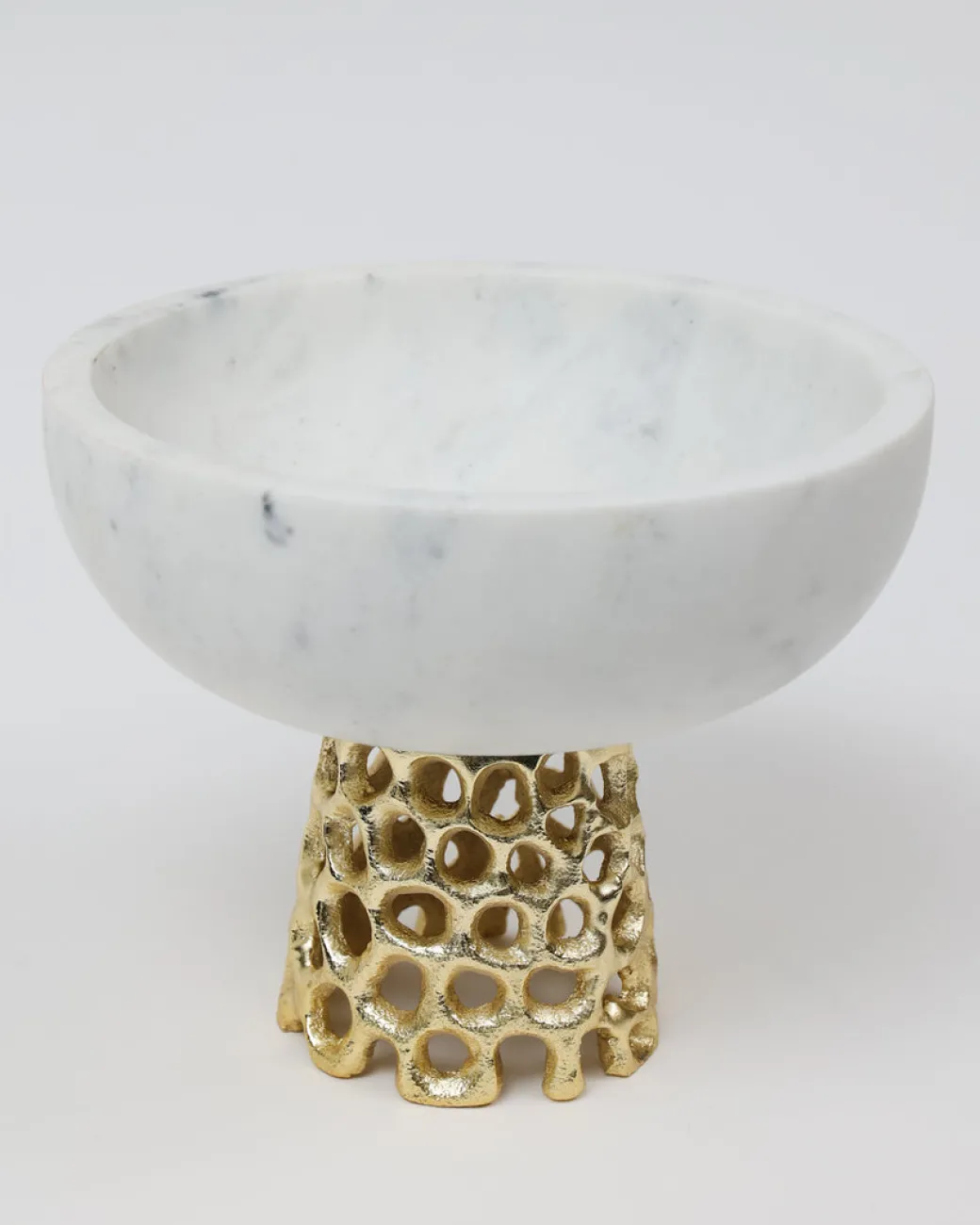 inspire_me_home_decor_mar_1-3.webp Inspire Me! Home Decor Marble Bowl With Intricate Detailed Metal Base (2 Colors)