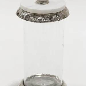 Inspire Me! Home Decor Marble & Silver Hammered Canisters